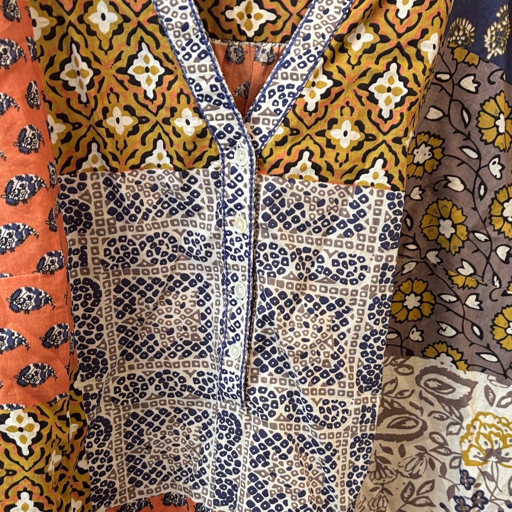 Ulla Popken Floral Boho Patchwork Patterned Tunic… - image 5